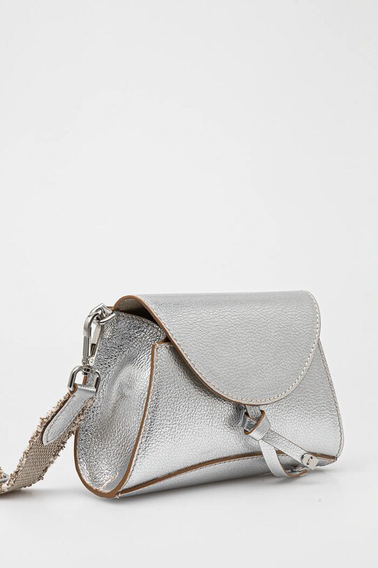 Δερμάτινη τσάντα Gianni Chiarini MARGOT BS.11410.GTMET.NABCL ασημί SS25