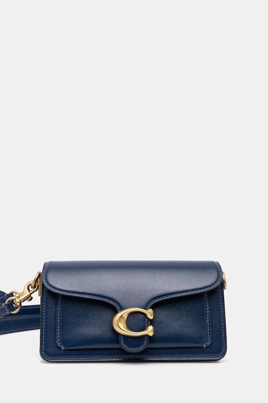 Шкіряна сумочка Coach Tabby лицьова шкіра темно-синій CAM87