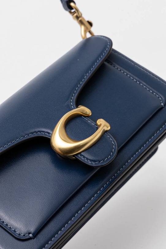 Шкіряна сумочка Coach Tabby темно-синій CAM87