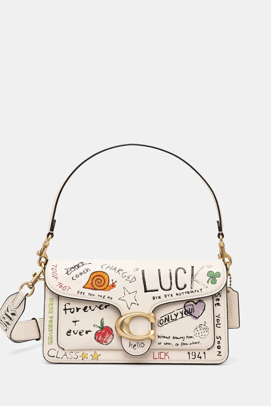 Coach poseta de piele Tabby cu modele bej CAM85