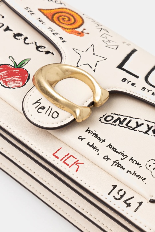 Kožená kabelka Coach Tabby béžová CAM85