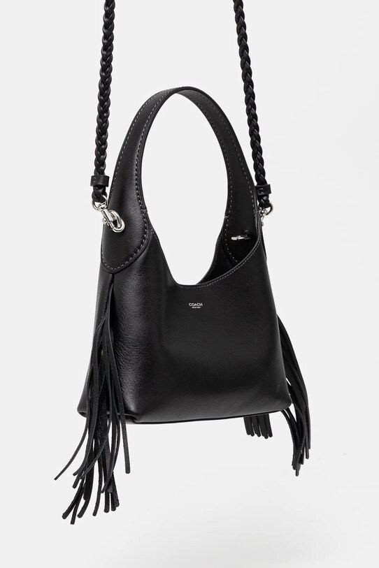 Δερμάτινη τσάντα Coach Brooklyn CAL95 μαύρο SS25