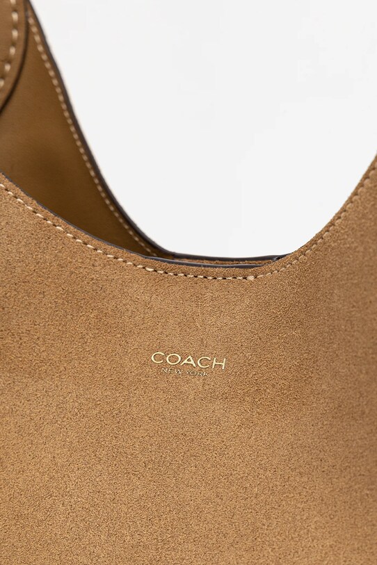 Coach torebka zamszowa Brooklyn Shoulder Bag 28 zielony CW637