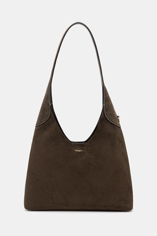 Замшевая сумочка Coach Brooklyn замш зелёный CW637