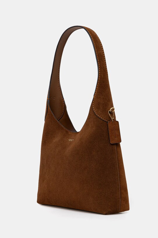 Замшевая сумочка Coach Brooklyn CW637 коричневый SS25