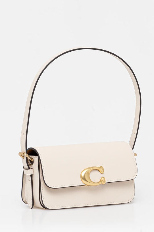 Кожена чанта Coach Zoe CAM18 бежов SS25