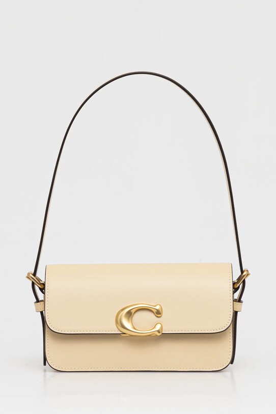 Kožená kabelka Coach Zoe přírodní kůže žlutá CAM18