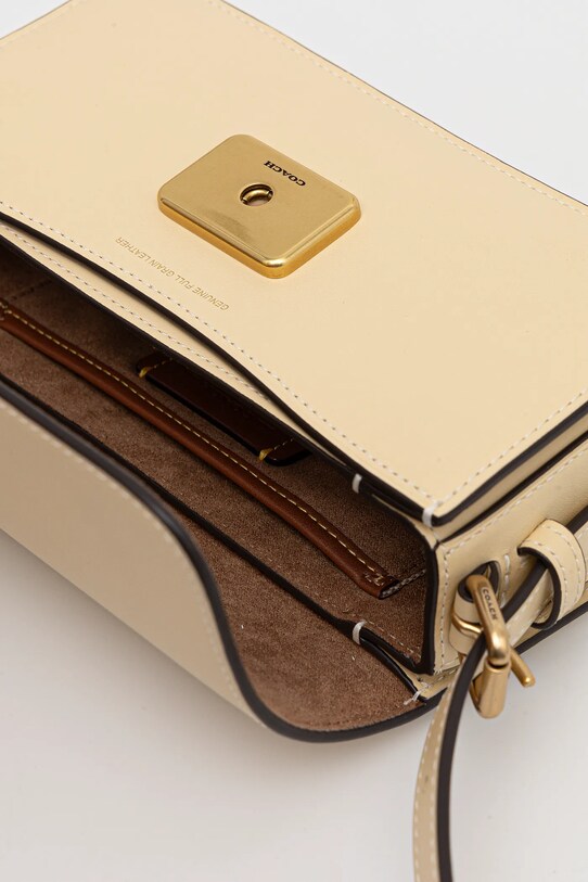 Kožená kabelka Coach Zoe CAM18 žlutá