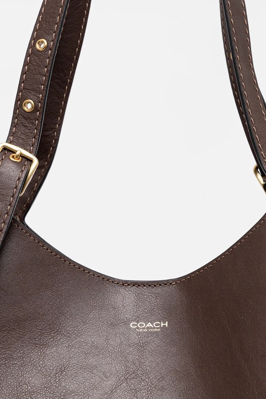 Кожаная сумочка Coach коричневый CAM00