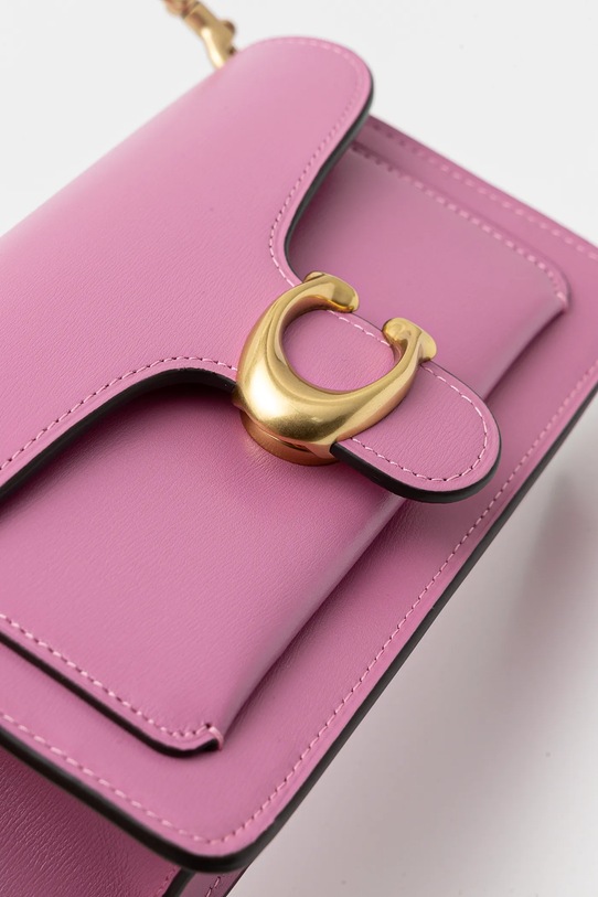 Kožená kabelka Coach Tabby fialová CAN56