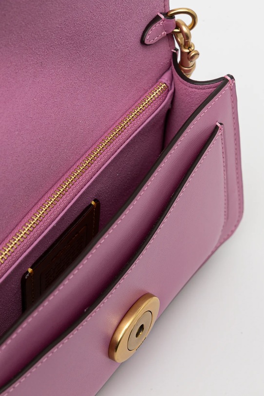 Kožená kabelka Coach Tabby CAN56 fialová