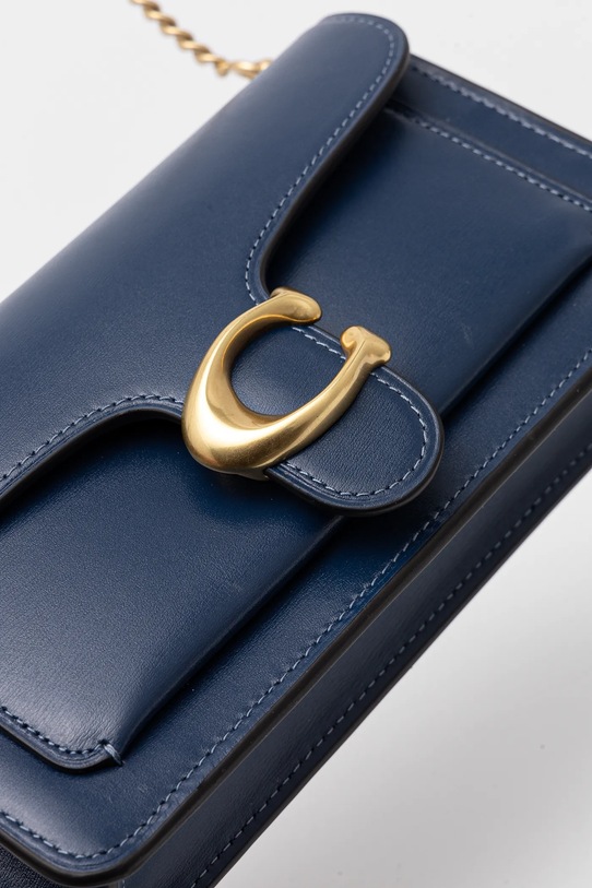 Coach geantă de piele Tabby bleumarin CAN56