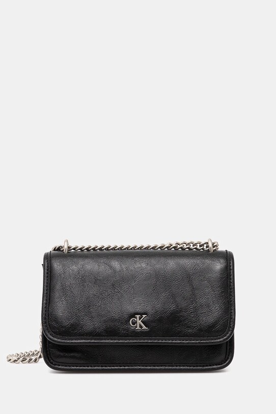 Kabelka Calvin Klein Jeans imitácia kože čierna LV04K3085G