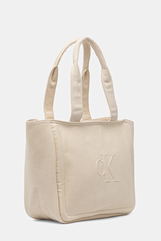 Бавовняна сумка Calvin Klein Jeans LV04K3098G бежевий SS25
