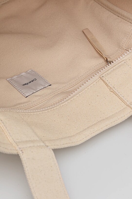 Calvin Klein Jeans borsa a mano in cotone LV04K3098G beige