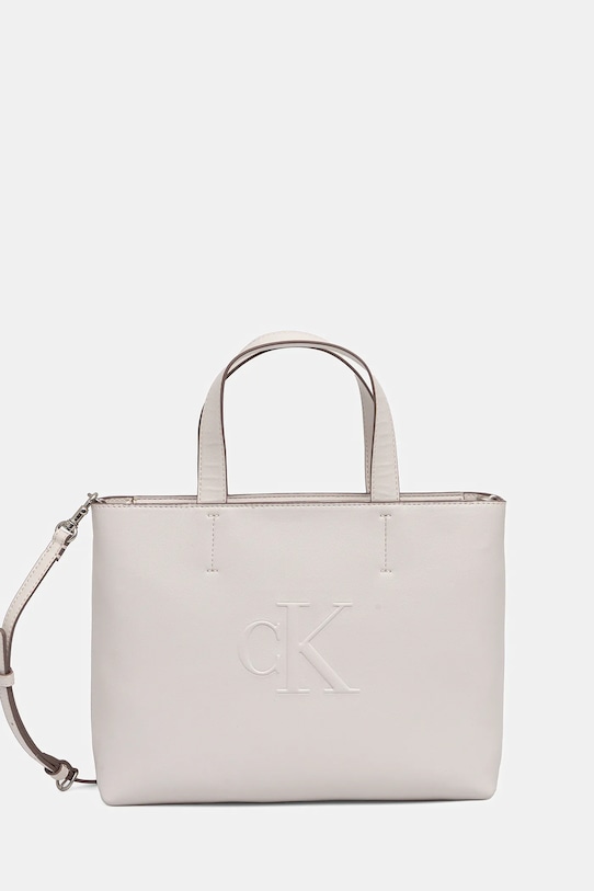 Calvin Klein Jeans torebka nie mieści A4 beżowy LV04K3111G