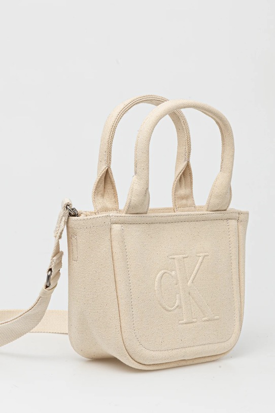 Calvin Klein Jeans torebka bawełniana LV04K3160G beżowy SS25