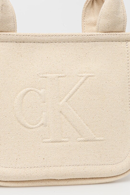 Calvin Klein Jeans geantă de bumbac bej LV04K3160G