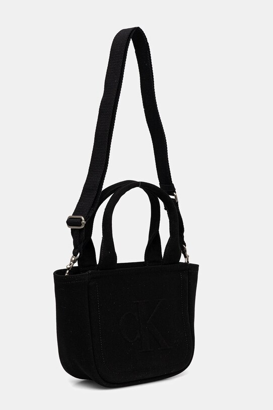 Calvin Klein Jeans geantă de bumbac LV04K3160G negru SS25