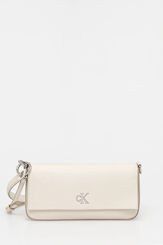 Kabelka Calvin Klein Jeans imitácia kože béžová LV04K3161G