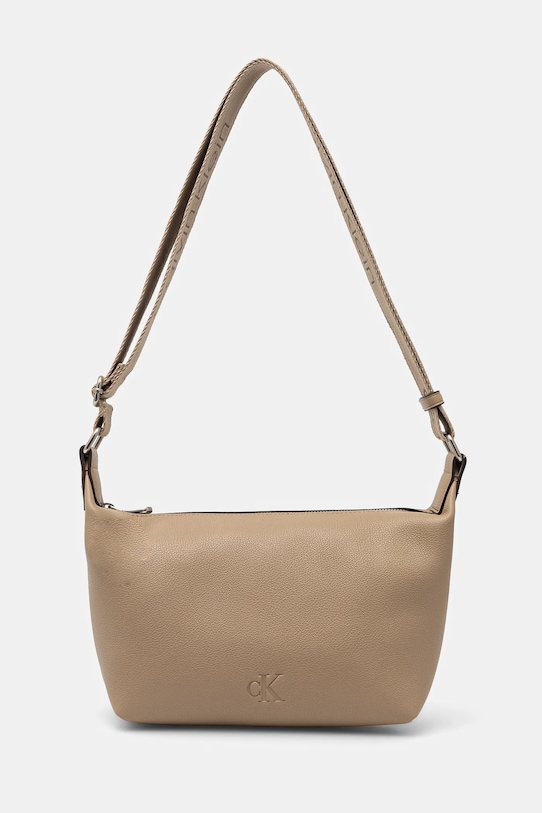 Torba Calvin Klein Jeans bez uzorka bež LV04K3131G