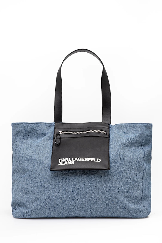 Karl Lagerfeld Jeans torebka jeansowa mieści A4 niebieski A2W50029