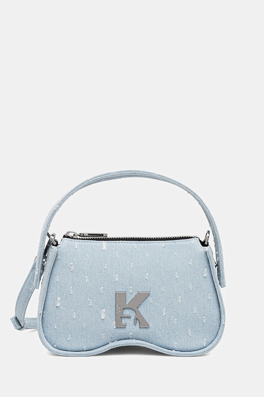 Kabelka Karl Lagerfeld Jeans hladký modrá A2W30098