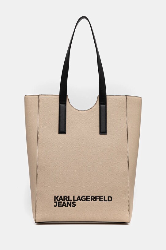 Karl Lagerfeld Jeans torebka aplikacja beżowy A2W30144