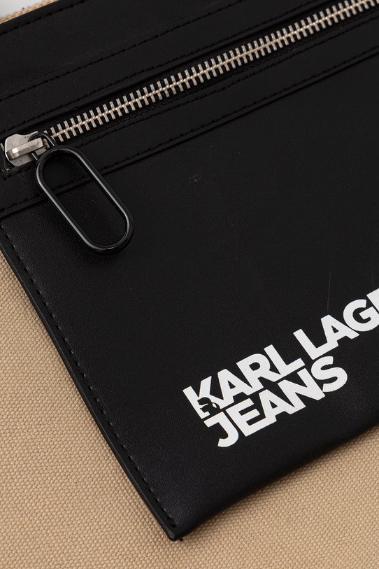 Karl Lagerfeld Jeans shopperka damska bawełniana beżowy A2W50004