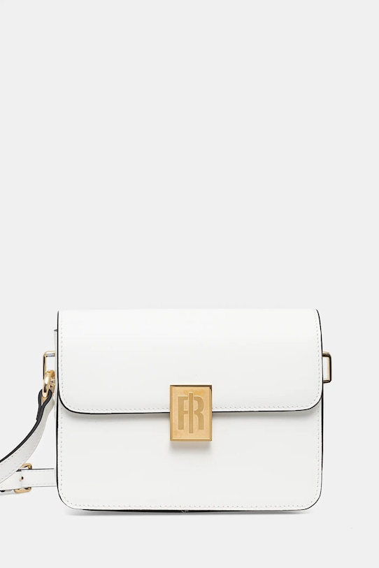 Kožená kabelka Fracomina usňová koža biela FB25SB3006L41601