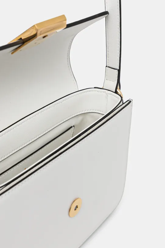 Kožená kabelka Fracomina biela FB25SB3006L41601