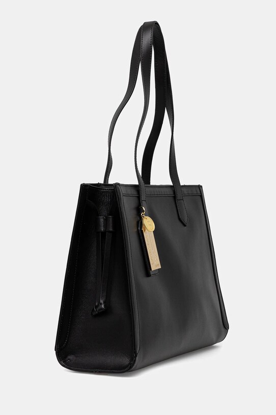 Kožená kabelka FB25SBA001L41901 čierna SS25