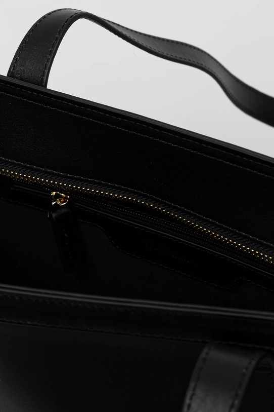 Kožená kabelka FB25SBA001L41901 čierna