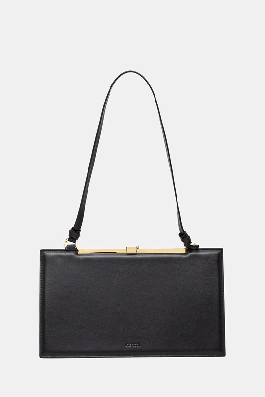 AERON poșetă de piele EDEN uni negru BG165919