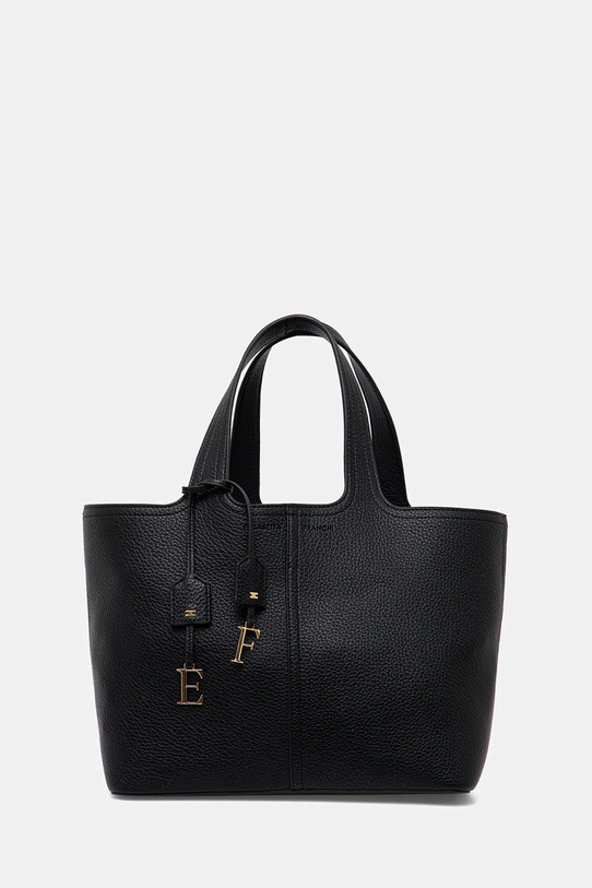Torba Elisabetta Franchi imitacija zrnate kože crna BS96A52E2