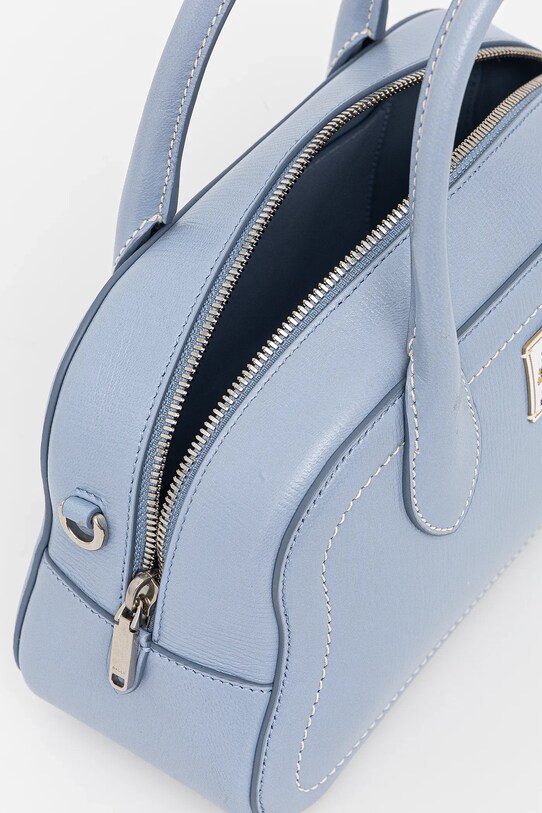 Kožená kabelka Bally WAS02L modrá