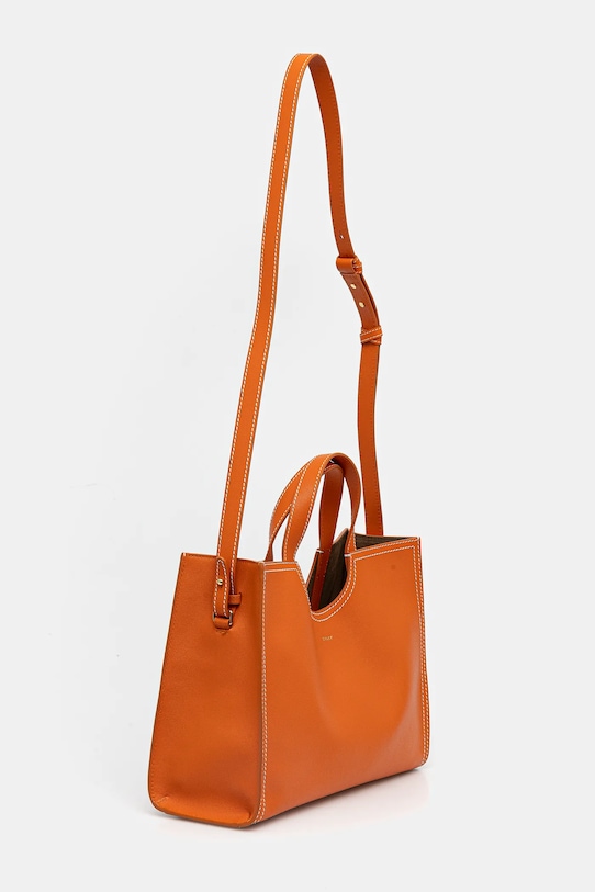 Usnjena torbica Bally WAE068 oranžna SS25
