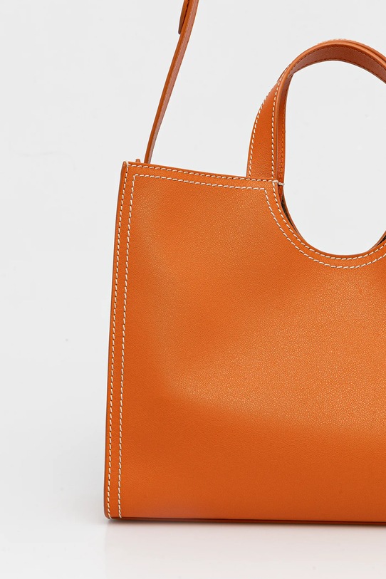 Usnjena torbica Bally oranžna WAE068