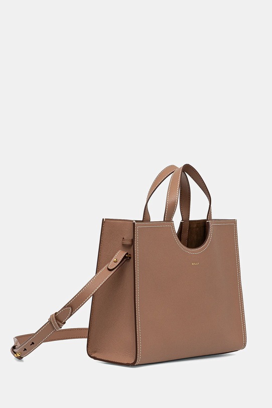 Bally torebka skórzana WAE068 brązowy SS25