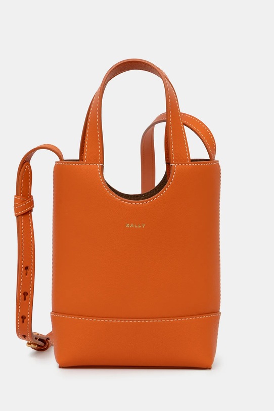 Bally torebka skórzana skóra licowa pomarańczowy WAE069