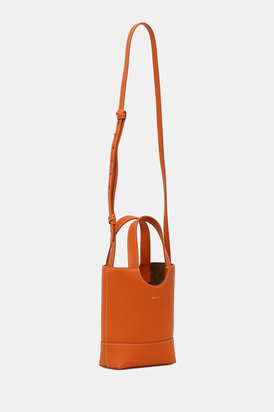 Bally torebka skórzana WAE069 pomarańczowy SS25