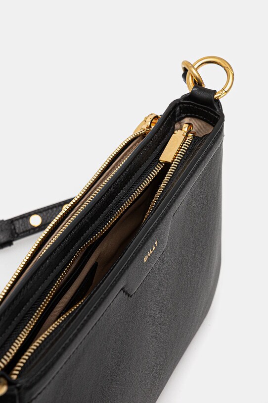 Kožená kabelka Bally čierna WAM03V