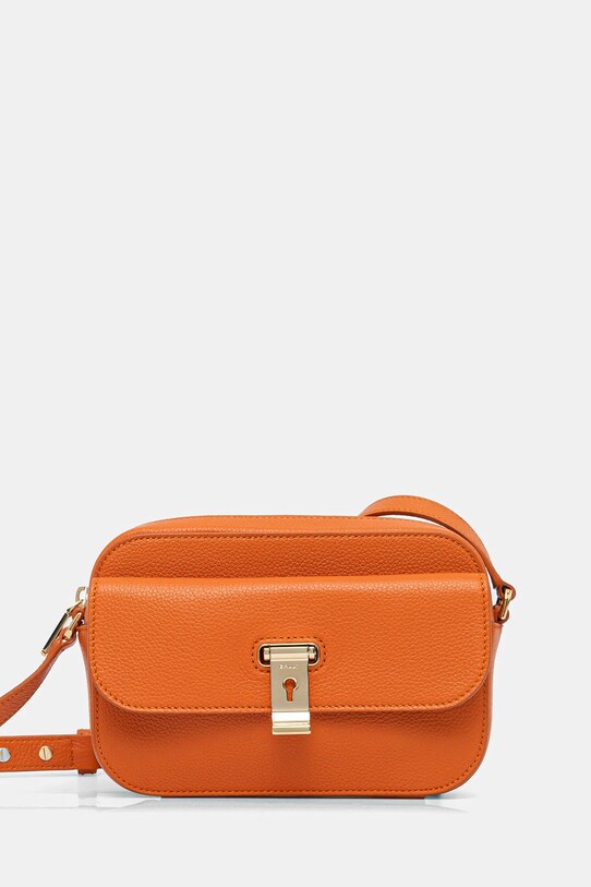 Δερμάτινη τσάντα Bally λείο δέρμα πορτοκαλί WAC03U
