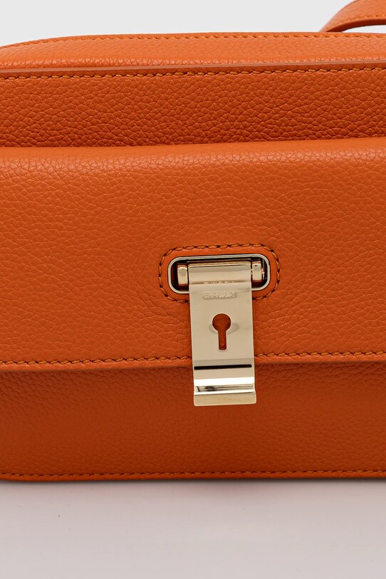 Δερμάτινη τσάντα Bally WAC03U πορτοκαλί