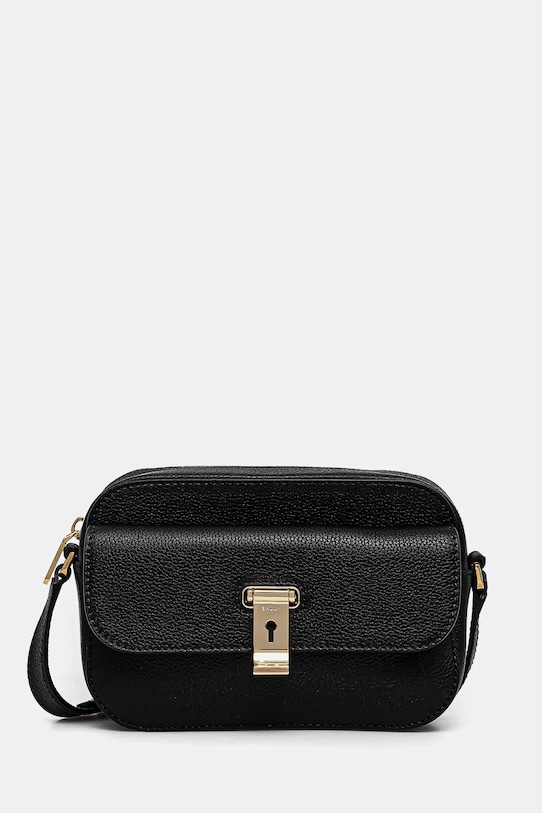 Δερμάτινη τσάντα Bally λείο δέρμα μαύρο WAC03U