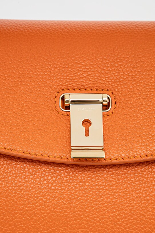 Δερμάτινη τσάντα Bally πορτοκαλί WAH010
