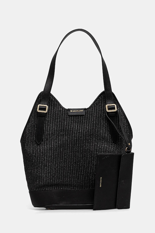 Kabelka Marciano by Guess RAFFIA jednofarebný čierna 5GGZ20.7333A