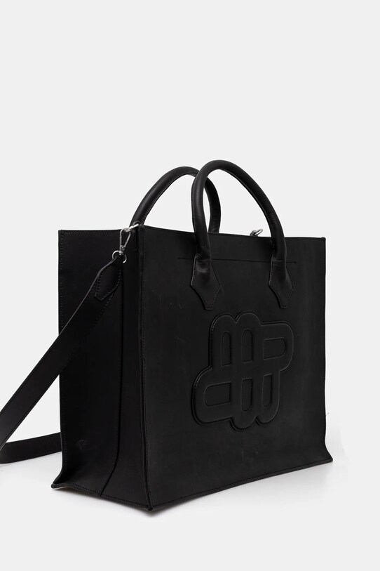 MUNTHE geantă de piele FRANCI 251190525151 negru SS25