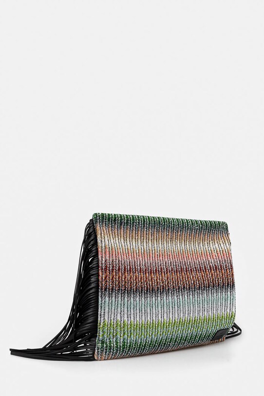 Missoni kopertówka Clutch Fringes MI10064F.080 czarny SS25