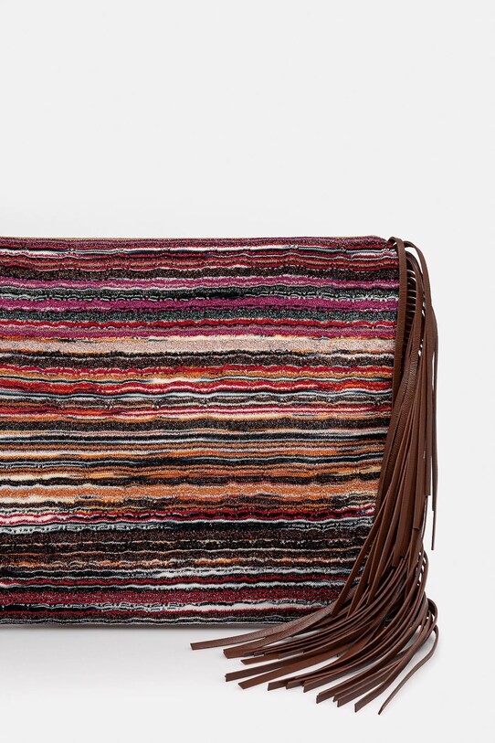 Akcesoria Missoni kopertówka Clutch Fringes MI10064F.084 brązowy